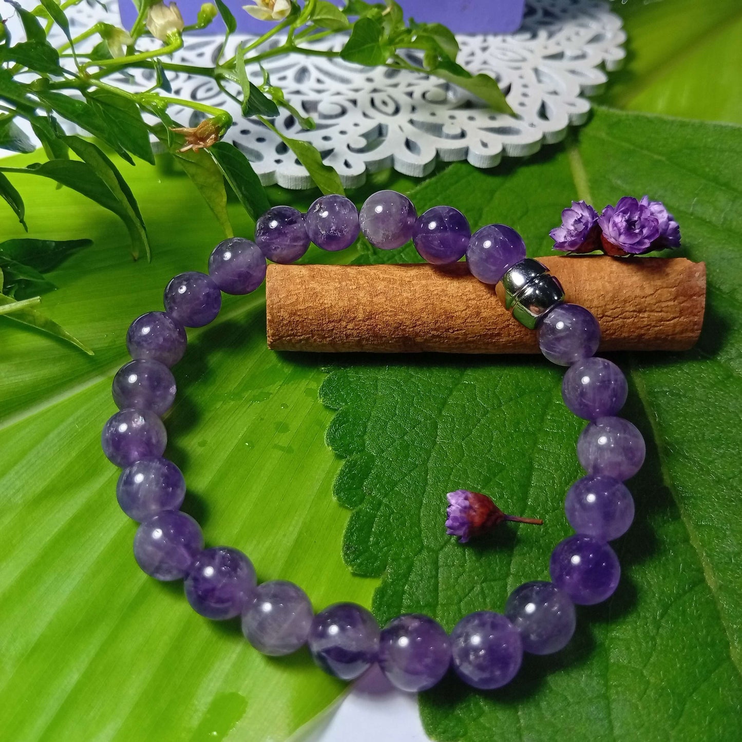 Pulseira de Ametista – Proteção & Frequência Intuitiva Profunda