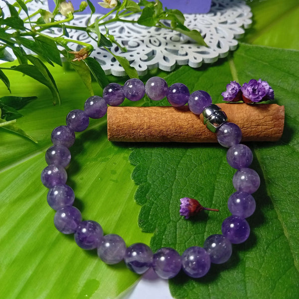 Pulseira de Ametista – Proteção & Frequência Intuitiva Profunda